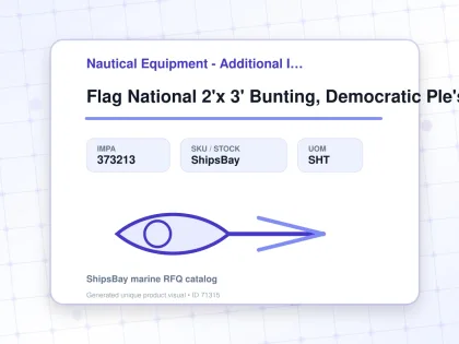 Flag National 2'x 3' Bunting, Democratic Ple's Rep. Of Korea - Nautical Equipment - Additional Items - IMPA 373213 - UOM SHT
