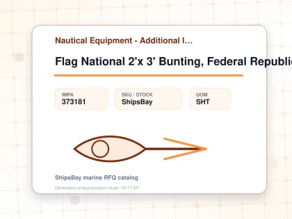 Flag National 2'x 3' Bunting, Federal Republic Of Germany - Nautical Equipment - Additional Items - IMPA 373181 - UOM SHT