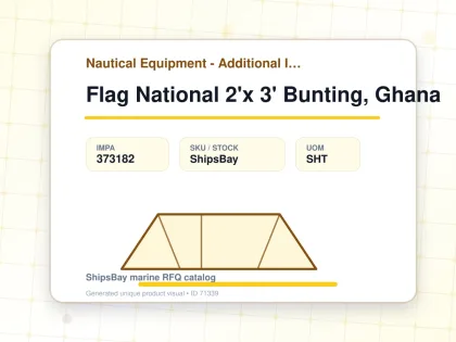 Flag National 2'x 3' Bunting, Ghana - Nautical Equipment - Additional Items - IMPA 373182 - UOM SHT