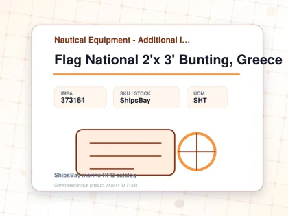 Flag National 2'x 3' Bunting, Greece - Nautical Equipment - Additional Items - IMPA 373184 - UOM SHT