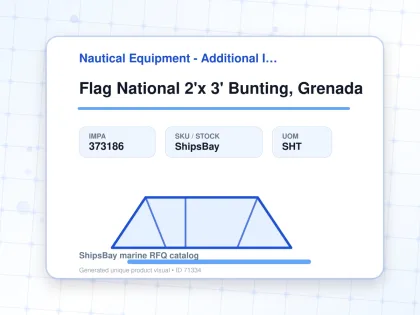 Flag National 2'x 3' Bunting, Grenada - Nautical Equipment - Additional Items - IMPA 373186 - UOM SHT
