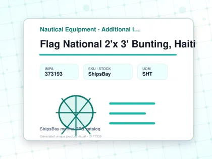 Flag National 2'x 3' Bunting, Haiti - Nautical Equipment - Additional Items - IMPA 373193 - UOM SHT