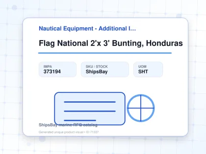 Flag National 2'x 3' Bunting, Honduras - Nautical Equipment - Additional Items - IMPA 373194 - UOM SHT