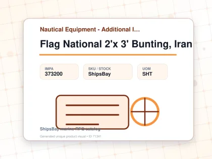 Flag National 2'x 3' Bunting, Iran - Nautical Equipment - Additional Items - IMPA 373200 - UOM SHT