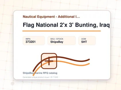 Flag National 2'x 3' Bunting, Iraq - Nautical Equipment - Additional Items - IMPA 373201 - UOM SHT
