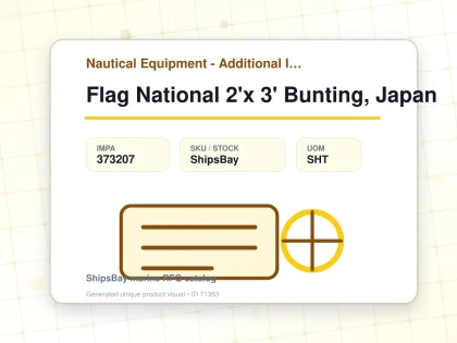 Flag National 2'x 3' Bunting, Japan - Nautical Equipment - Additional Items - IMPA 373207 - UOM SHT