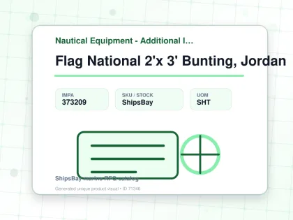 Flag National 2'x 3' Bunting, Jordan - Nautical Equipment - Additional Items - IMPA 373209 - UOM SHT