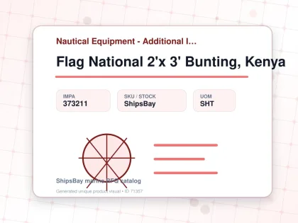 Flag National 2'x 3' Bunting, Kenya - Nautical Equipment - Additional Items - IMPA 373211 - UOM SHT