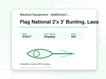 Flag National 2'x 3' Bunting, Laos - Nautical Equipment - Additional Items - IMPA 373217 - UOM SHT
