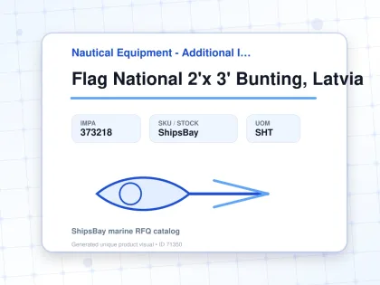 Flag National 2'x 3' Bunting, Latvia - Nautical Equipment - Additional Items - IMPA 373218 - UOM SHT