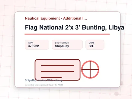 Flag National 2'x 3' Bunting, Libya - Nautical Equipment - Additional Items - IMPA 373222 - UOM SHT