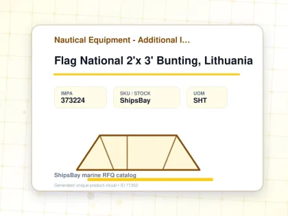 Flag National 2'x 3' Bunting, Lithuania - Nautical Equipment - Additional Items - IMPA 373224 - UOM SHT