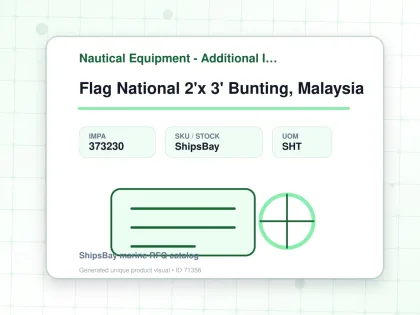 Flag National 2'x 3' Bunting, Malaysia - Nautical Equipment - Additional Items - IMPA 373230 - UOM SHT