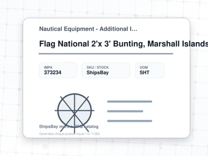 Flag National 2'x 3' Bunting, Marshall Islands - Nautical Equipment - Additional Items - IMPA 373234 - UOM SHT