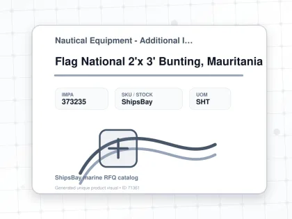 Flag National 2'x 3' Bunting, Mauritania - Nautical Equipment - Additional Items - IMPA 373235 - UOM SHT