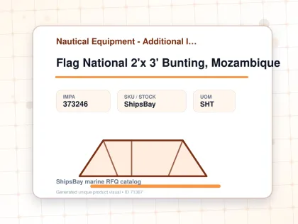 Flag National 2'x 3' Bunting, Mozambique - Nautical Equipment - Additional Items - IMPA 373246 - UOM SHT