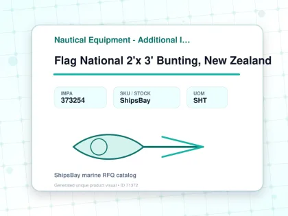 Flag National 2'x 3' Bunting, New Zealand - Nautical Equipment - Additional Items - IMPA 373254 - UOM SHT