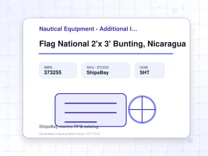 Flag National 2'x 3' Bunting, Nicaragua - Nautical Equipment - Additional Items - IMPA 373255 - UOM SHT