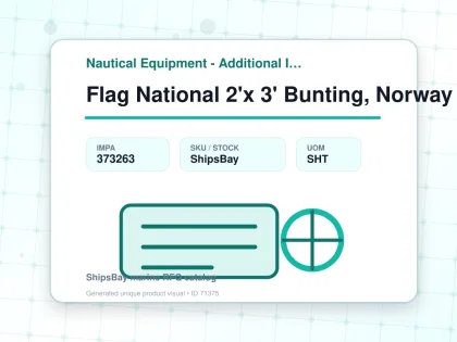 Flag National 2'x 3' Bunting, Norway - Nautical Equipment - Additional Items - IMPA 373263 - UOM SHT