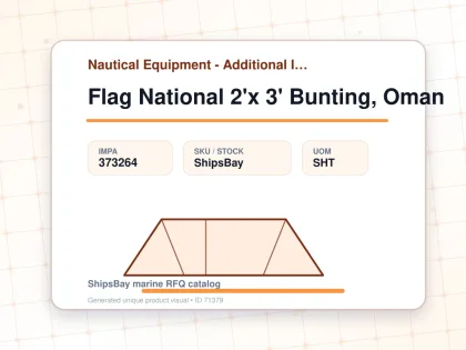 Flag National 2'x 3' Bunting, Oman - Nautical Equipment - Additional Items - IMPA 373264 - UOM SHT