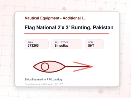 Flag National 2'x 3' Bunting, Pakistan - Nautical Equipment - Additional Items - IMPA 373265 - UOM SHT