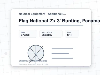 Flag National 2'x 3' Bunting, Panama - Nautical Equipment - Additional Items - IMPA 373268 - UOM SHT