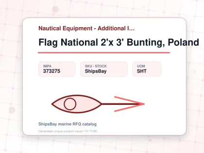 Flag National 2'x 3' Bunting, Poland - Nautical Equipment - Additional Items - IMPA 373275 - UOM SHT