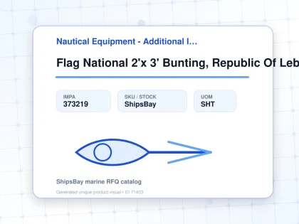 Flag National 2'x 3' Bunting, Republic Of Lebanon - Nautical Equipment - Additional Items - IMPA 373219 - UOM SHT