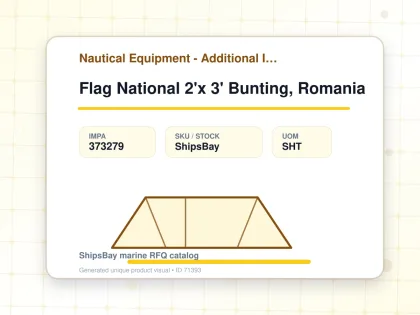 Flag National 2'x 3' Bunting, Romania - Nautical Equipment - Additional Items - IMPA 373279 - UOM SHT