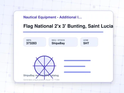 Flag National 2'x 3' Bunting, Saint Lucia - Nautical Equipment - Additional Items - IMPA 373283 - UOM SHT