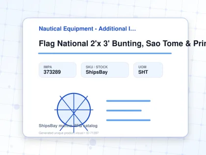 Flag National 2'x 3' Bunting, Sao Tome & Principe - Nautical Equipment - Additional Items - IMPA 373289 - UOM SHT