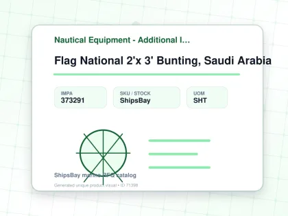 Flag National 2'x 3' Bunting, Saudi Arabia - Nautical Equipment - Additional Items - IMPA 373291 - UOM SHT