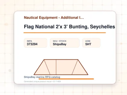 Flag National 2'x 3' Bunting, Seychelles - Nautical Equipment - Additional Items - IMPA 373294 - UOM SHT