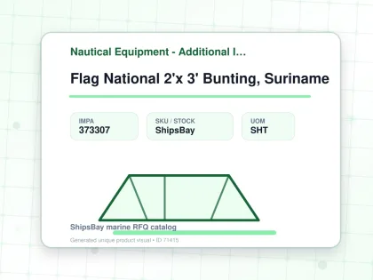 Flag National 2'x 3' Bunting, Suriname - Nautical Equipment - Additional Items - IMPA 373307 - UOM SHT