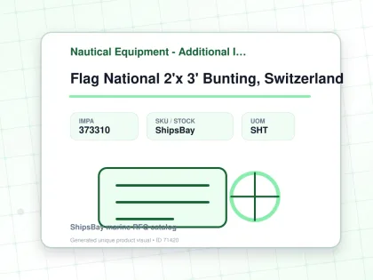 Flag National 2'x 3' Bunting, Switzerland - Nautical Equipment - Additional Items - IMPA 373310 - UOM SHT