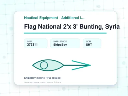 Flag National 2'x 3' Bunting, Syria - Nautical Equipment - Additional Items - IMPA 373311 - UOM SHT