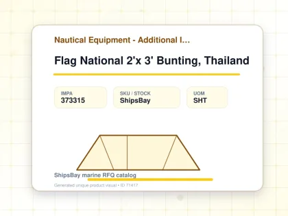 Flag National 2'x 3' Bunting, Thailand - Nautical Equipment - Additional Items - IMPA 373315 - UOM SHT