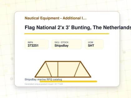 Flag National 2'x 3' Bunting, The Netherlands - Nautical Equipment - Additional Items - IMPA 373251 - UOM SHT