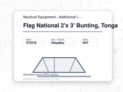 Flag National 2'x 3' Bunting, Tonga - Nautical Equipment - Additional Items - IMPA 373318 - UOM SHT