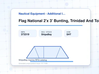 Flag National 2'x 3' Bunting, Trinidad And Tobago - Nautical Equipment - Additional Items - IMPA 373319 - UOM SHT