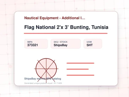 Flag National 2'x 3' Bunting, Tunisia - Nautical Equipment - Additional Items - IMPA 373321 - UOM SHT