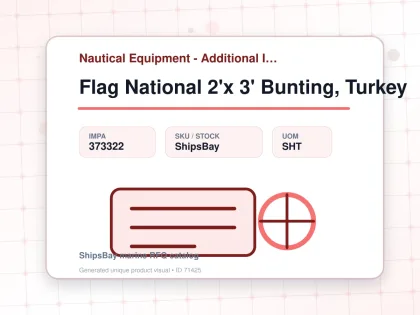 Flag National 2'x 3' Bunting, Turkey - Nautical Equipment - Additional Items - IMPA 373322 - UOM SHT