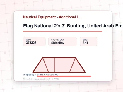 Flag National 2'x 3' Bunting, United Arab Emirates - Nautical Equipment - Additional Items - IMPA 373328 - UOM SHT