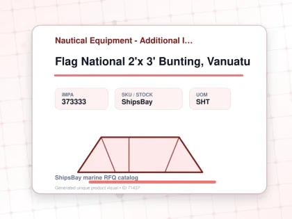 Flag National 2'x 3' Bunting, Vanuatu - Nautical Equipment - Additional Items - IMPA 373333 - UOM SHT