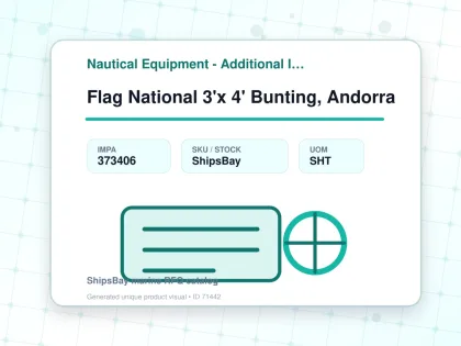 Flag National 3'x 4' Bunting, Andorra - Nautical Equipment - Additional Items - IMPA 373406 - UOM SHT