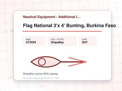 Flag National 3'x 4' Bunting, Burkina Faso - Nautical Equipment - Additional Items - IMPA 373434 - UOM SHT