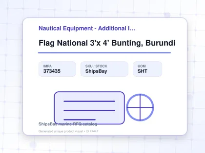Flag National 3'x 4' Bunting, Burundi - Nautical Equipment - Additional Items - IMPA 373435 - UOM SHT