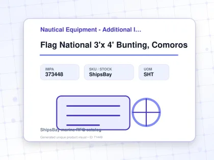 Flag National 3'x 4' Bunting, Comoros - Nautical Equipment - Additional Items - IMPA 373448 - UOM SHT