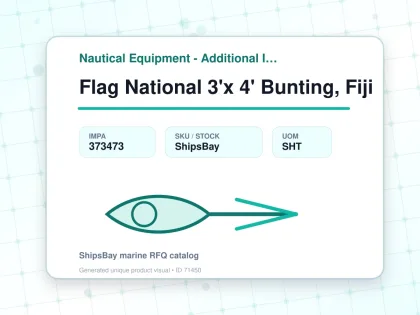 Flag National 3'x 4' Bunting, Fiji - Nautical Equipment - Additional Items - IMPA 373473 - UOM SHT