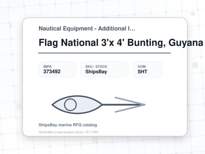 Flag National 3'x 4' Bunting, Guyana - Nautical Equipment - Additional Items - IMPA 373492 - UOM SHT